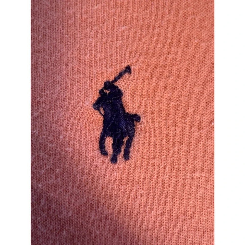 Vintage Polo Ralph Lauren Shirt XL Made USA Coral Pink Peach Short Sleeve Polo